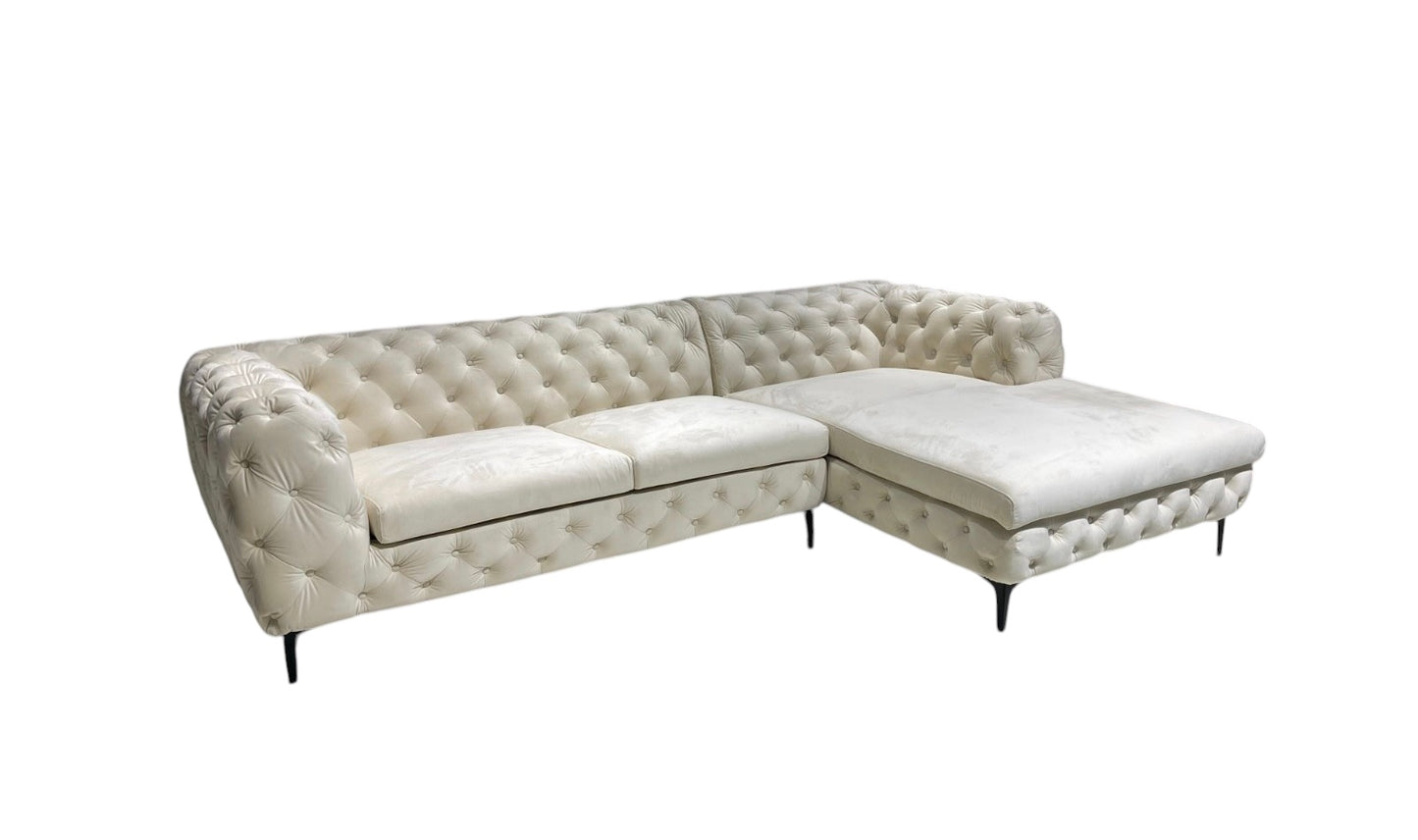 Helt nye Roma fløyel chester design sofaer med sjeselong