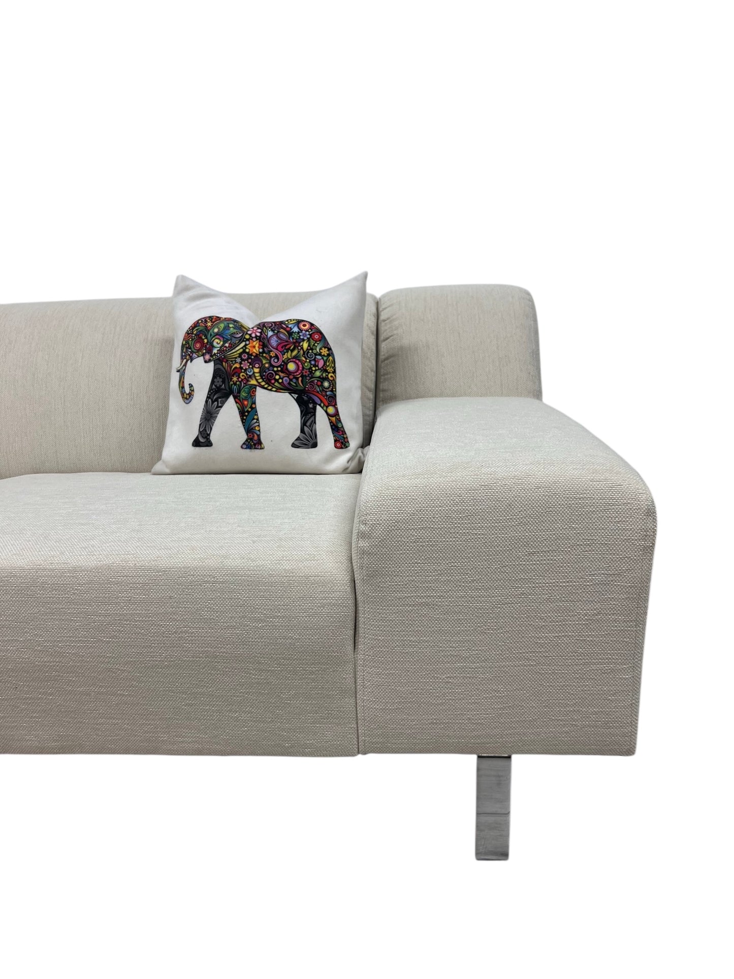 Nydelig nyomtrukket Bolia Seville design hjørnesofa beig