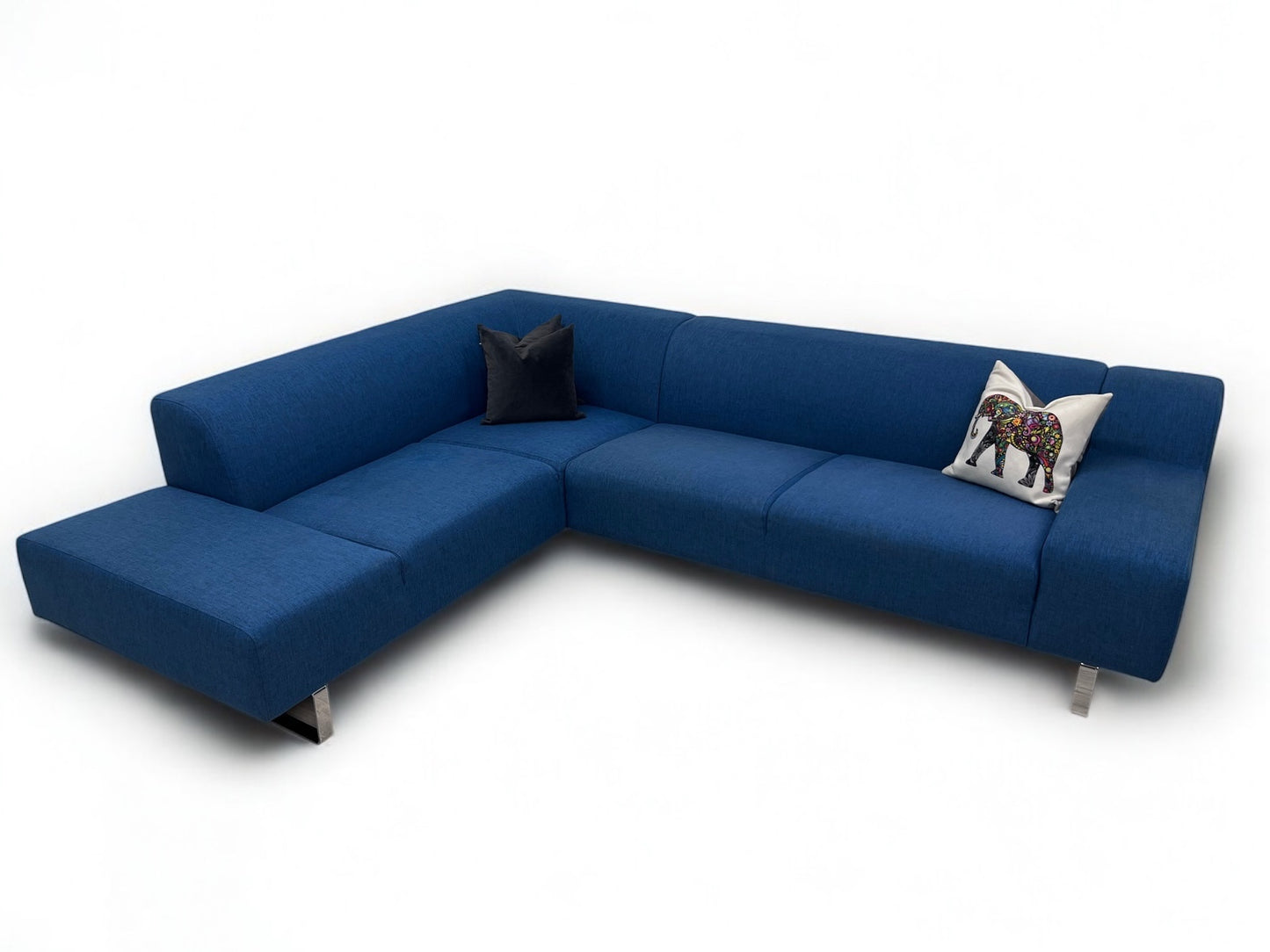 Strøken Bolia Seville design hjørnesofa i blå