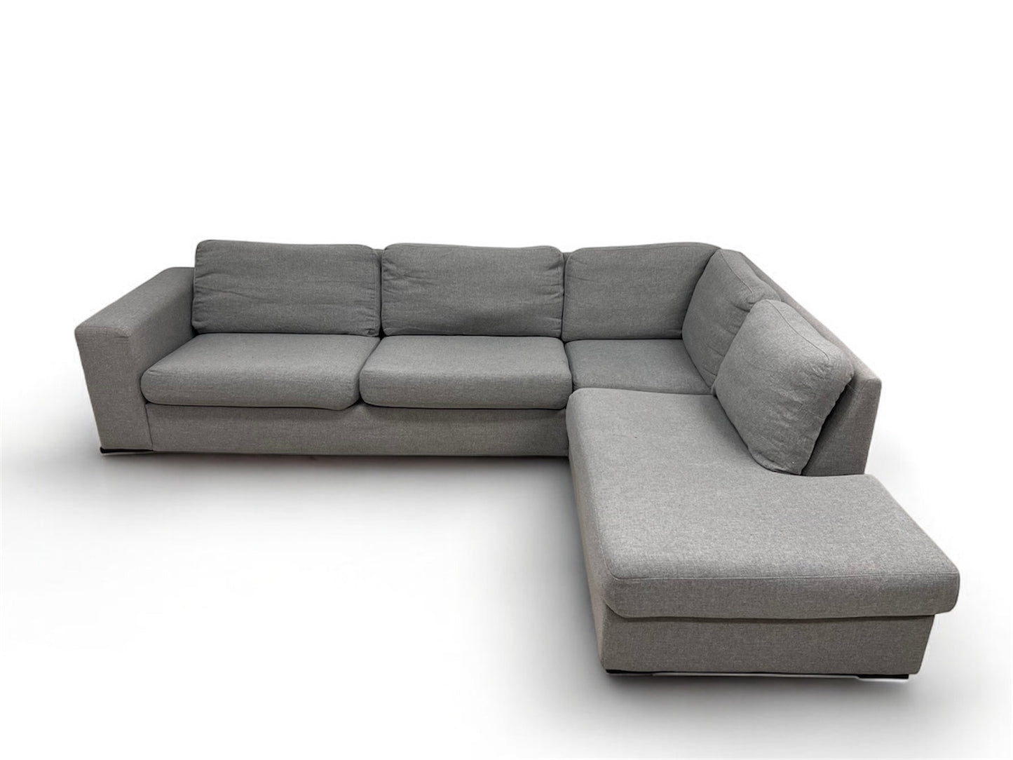 Billig nyrenset Skeidar hjørnesofa med åpen ende