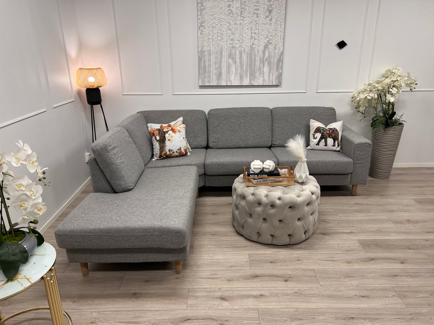 Nyrenset Fagerheim Hedda design hjørnesofa med sjeselong