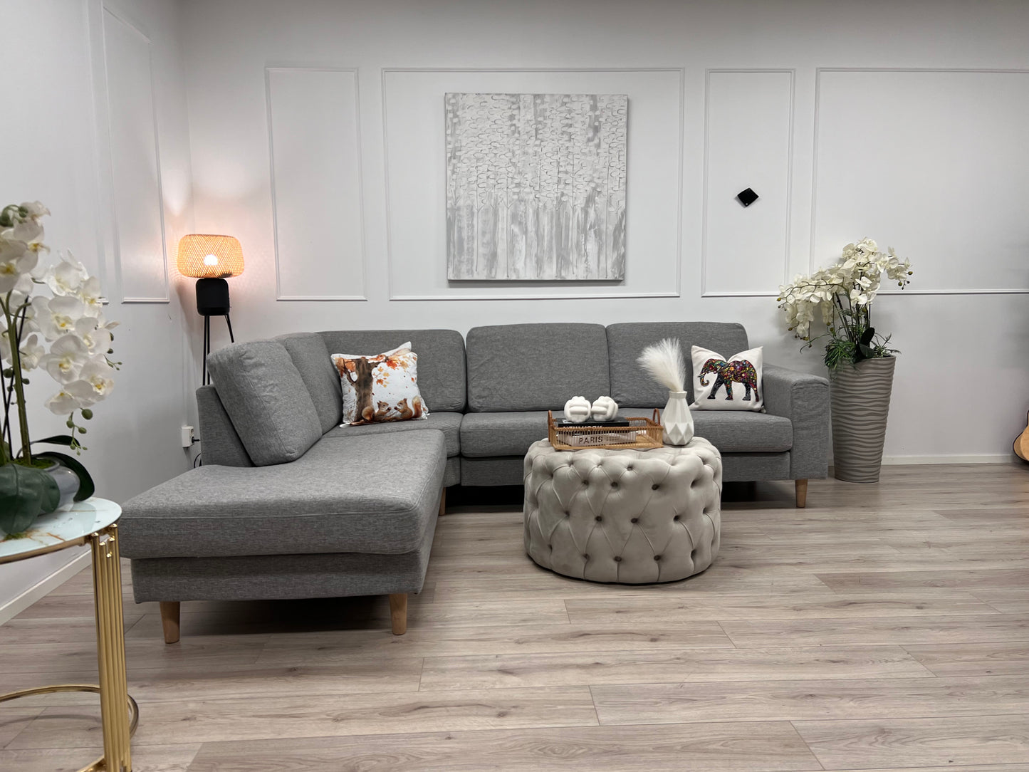 Nyrenset Fagerheim Hedda design hjørnesofa med sjeselong
