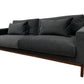 Nyomtrukket og lekkert Bolia North 3 seter sofa m pall i fløyel