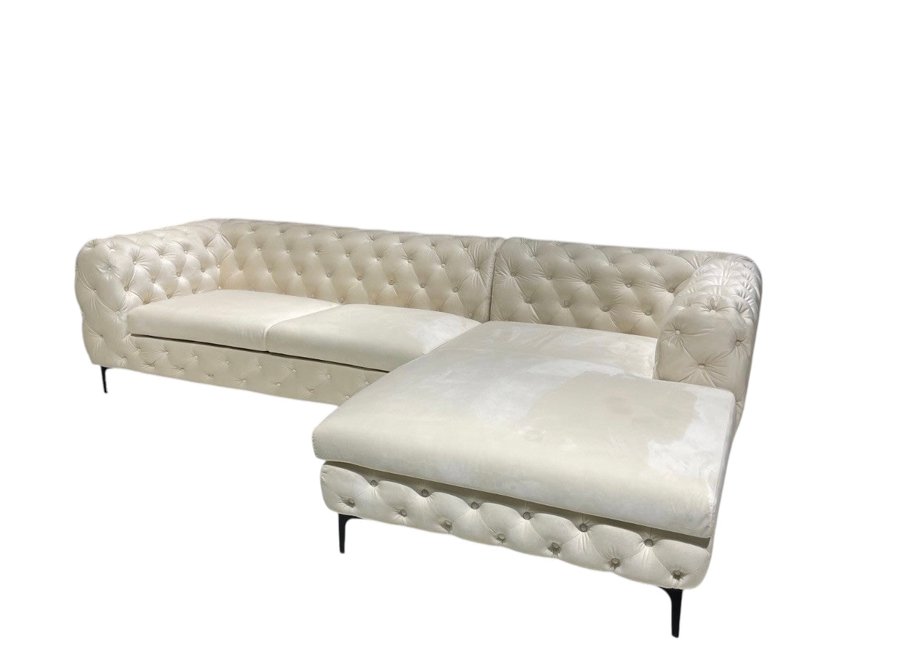 Helt nye Roma fløyel chester design sofaer med sjeselong