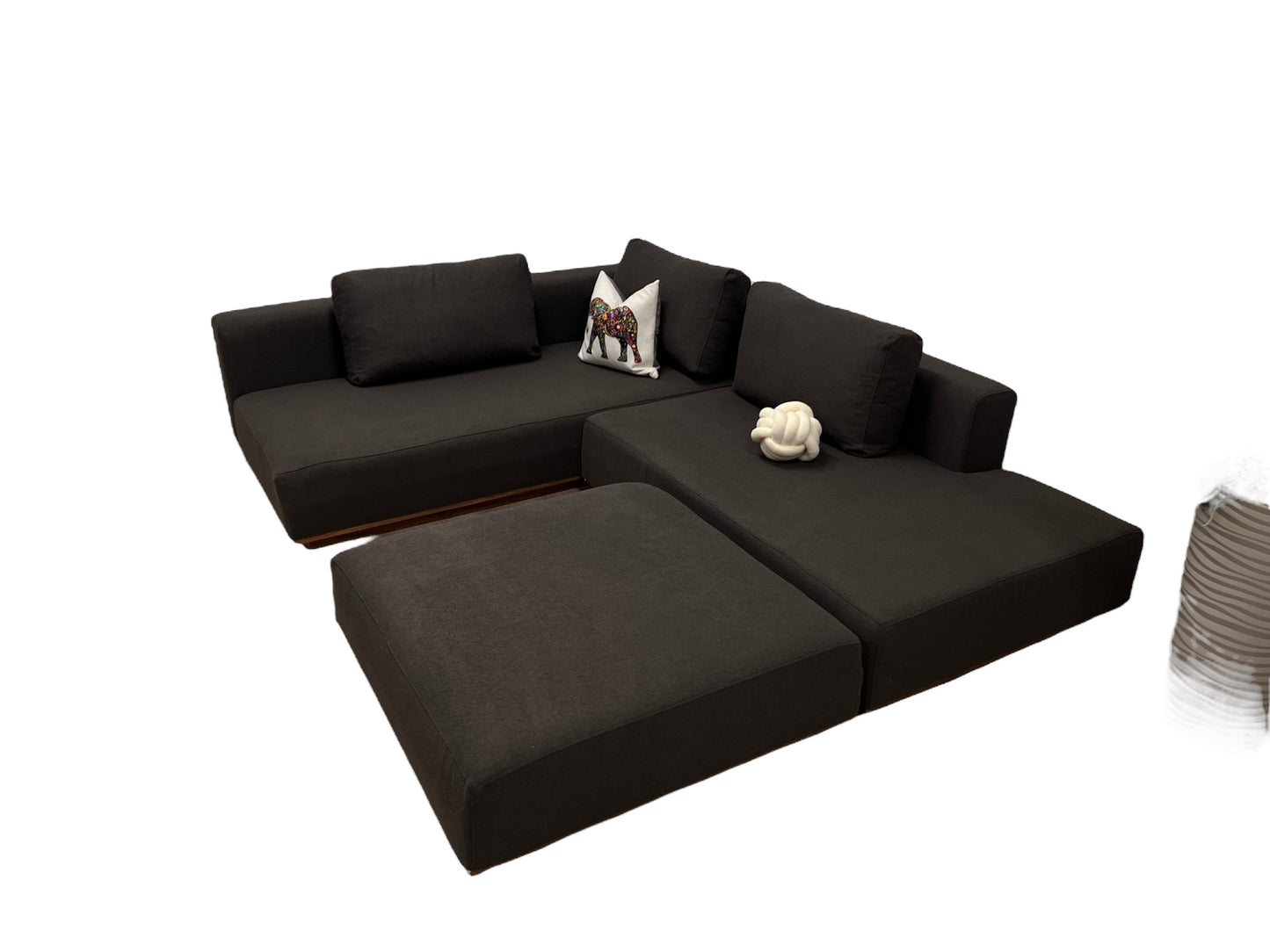 Nyomtrukket lekkert Bolia Element design hjørnesofa m pall