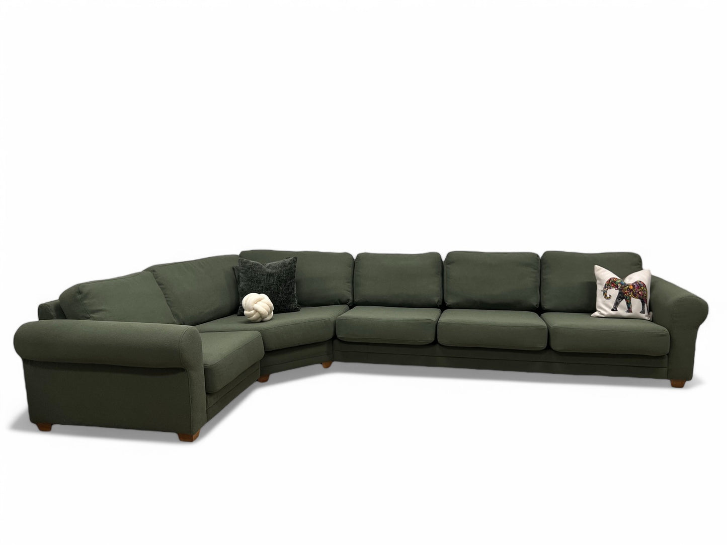 Nyomtrukket lekkert Furninova design hjørnesofa i boucle