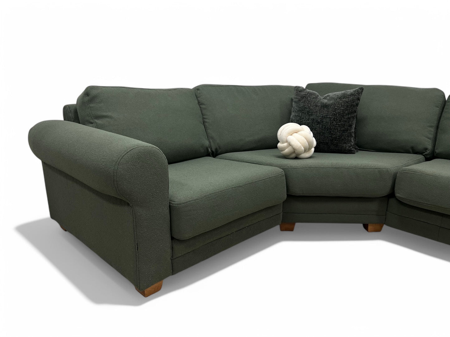 Nyomtrukket lekkert Furninova design hjørnesofa i boucle