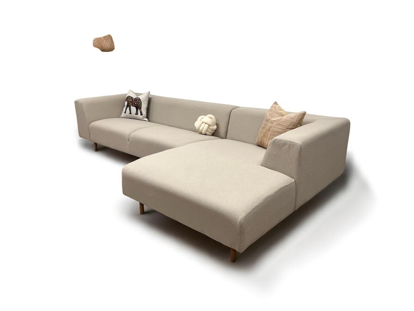 Nyomtrukket lekkert Bolia Less design hjørnesofa omtrukket
