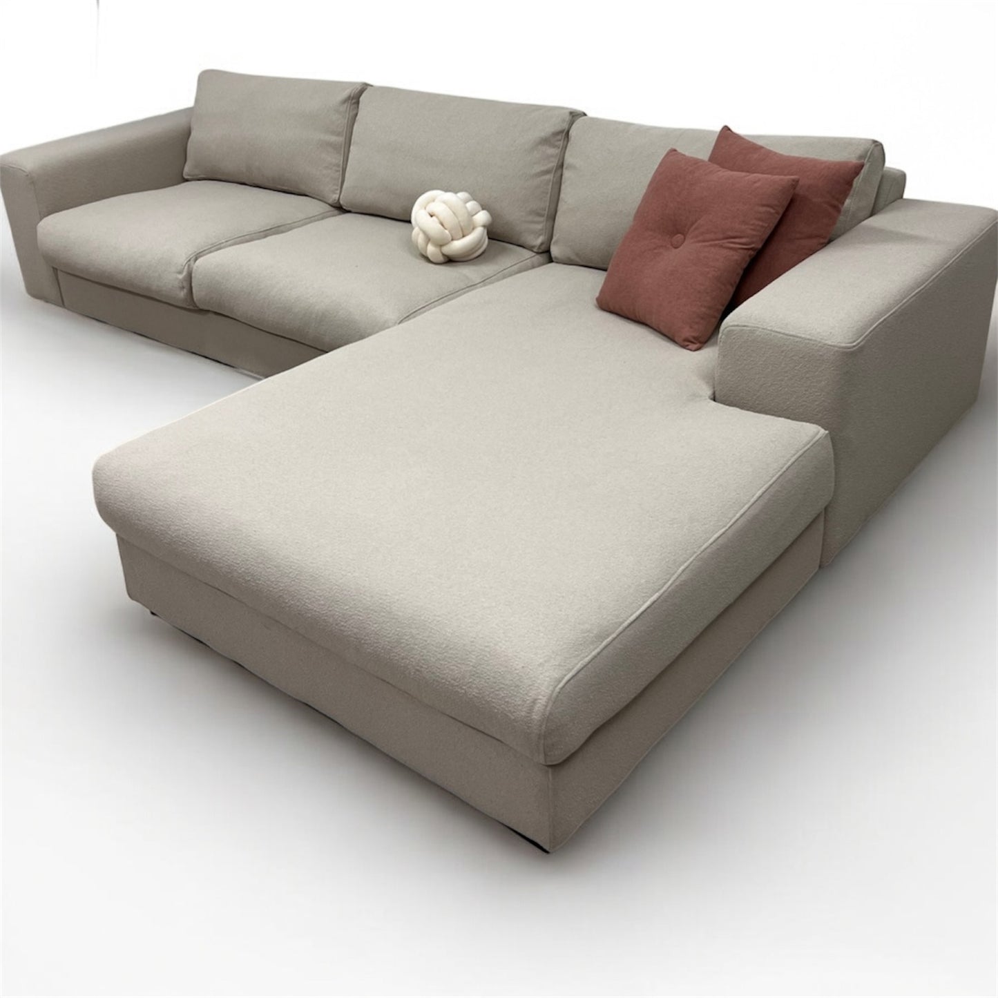 Nyomtrukket lekkert Bolia Sepia design hjørnesofa omtrukket