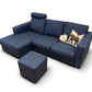 Nyrenset og liten Skeidar design hjørnesofa m pall